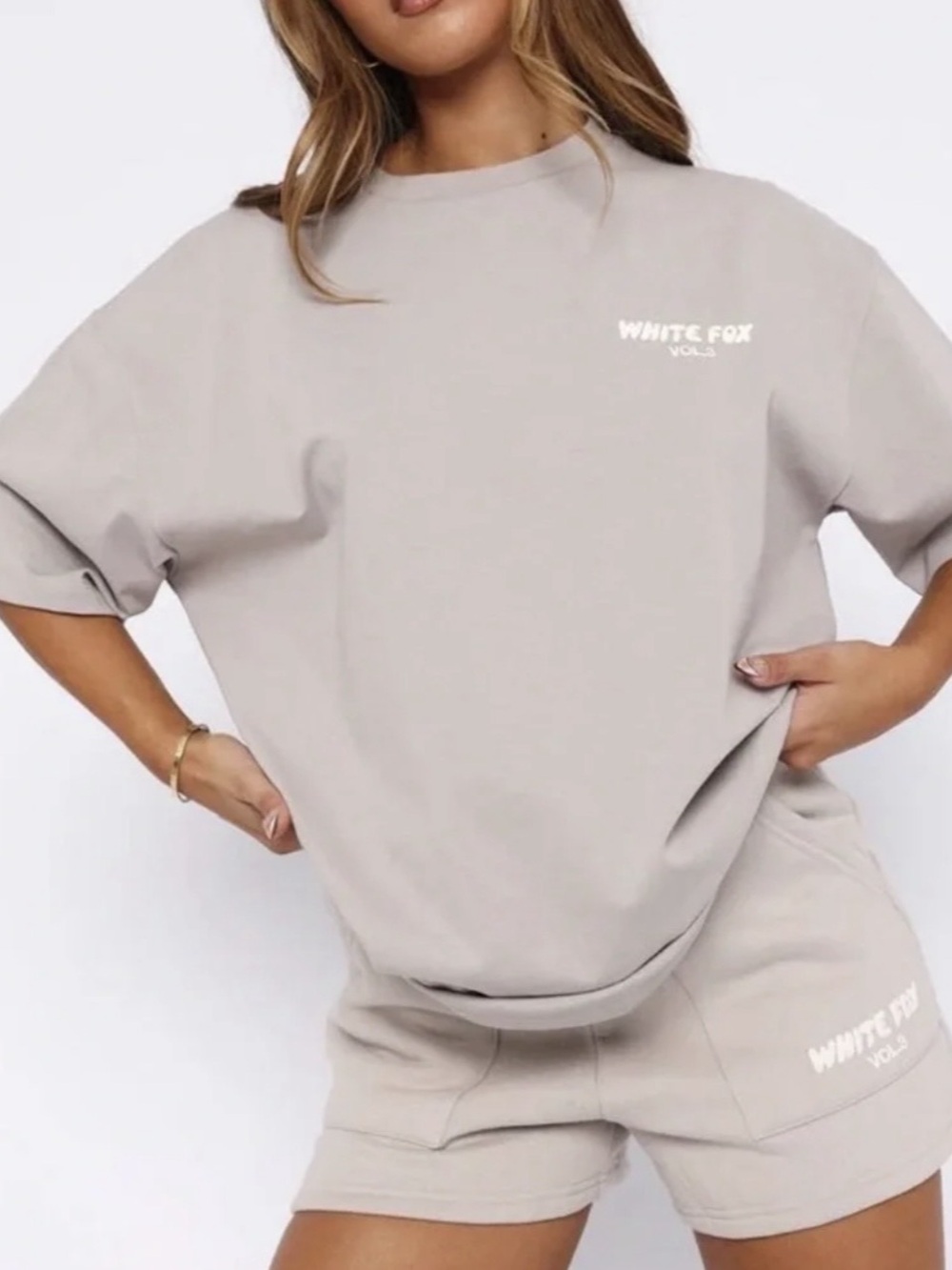 White Fox Graphic Short Sleeve Tee Moon
